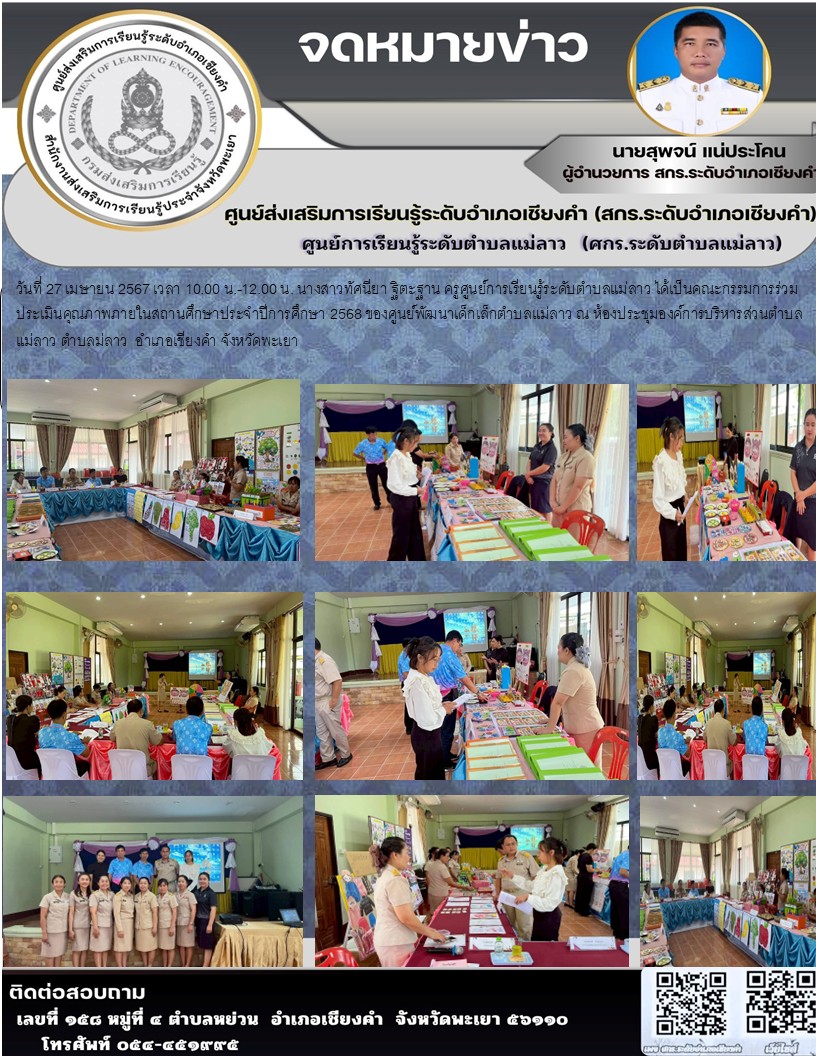 ประเมินคุณภาพภายในสถานศึกษาประจำปีการศึกษา 2568 ของศูนย์พัฒนาเด็กเล็กตำบลแม่ลาว
