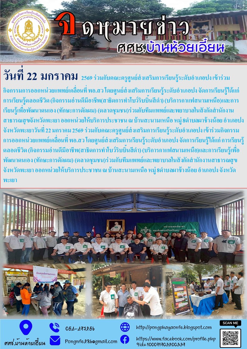 จัดกิจกรรมการเรียนรู้ตลอดชีวิต  กิจกรรมการเรียนรู้เพื่อพัฒนาตนเอง  งานภาคีเครือข่าย  งาน/โครงการตามพระราขดำหริ