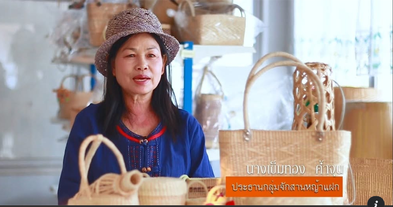 ศูนย์หัตถกรรม OTOP กลุ่มจักสานหญ้าแฝก ตำบลป่าสัก